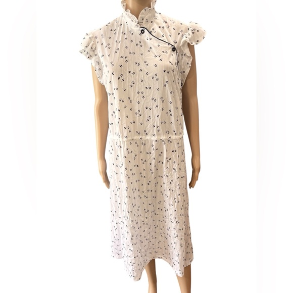 Vintage Dresses & Skirts - Cheongsam poly white shift style day dress-XL The dress Express vintage 90’s